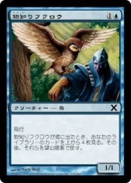 naokuroshop MTG [10E][104][青][C][JP][物知りフクロウ/Sage Owl] NM