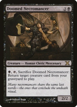 naokuroshop MTG [10E][137][黒][R][EN][宿命のネクロマンサー/Doomed Necromancer] NM