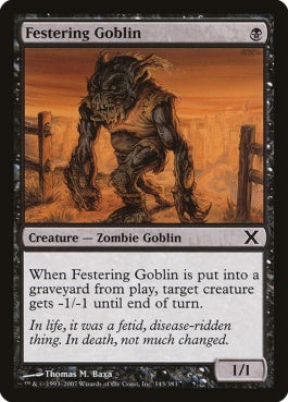 naokuroshop MTG [10E][143][黒][C][EN][ただれたゴブリン/Festering Goblin] NM