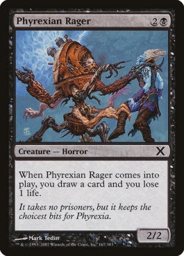 naokuroshop MTG [10E][167][黒][C][EN][ファイレクシアの憤怒鬼/Phyrexian Rager] NM