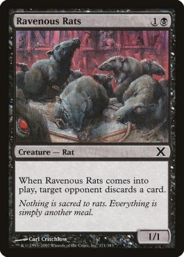naokuroshop MTG [10E][171][黒][C][EN][貪欲なるネズミ/Ravenous Rats] NM