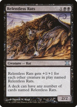 naokuroshop MTG [10E][173][黒][U][EN][執拗なネズミ/Relentless Rats] NM