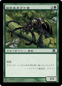 naokuroshop MTG [10E][285][緑][C][JP][はさみカブト虫/Pincher Beetles] NM