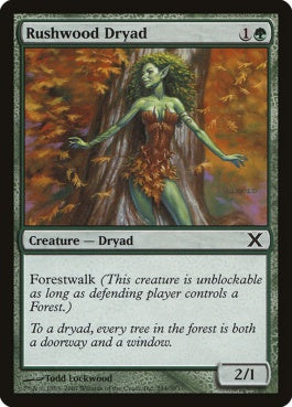 naokuroshop MTG [10E][294][緑][C][EN][ラッシュウッドのドライアド/Rushwood Dryad] NM