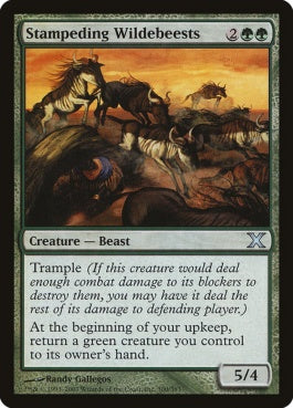 naokuroshop MTG [10E][300][緑][U][EN][暴走するヌー/Stampeding Wildebeests] NM