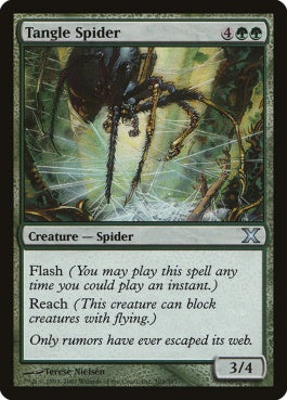 naokuroshop MTG [10E][303][緑][U][EN][絡み森の蜘蛛/Tangle Spider] NM