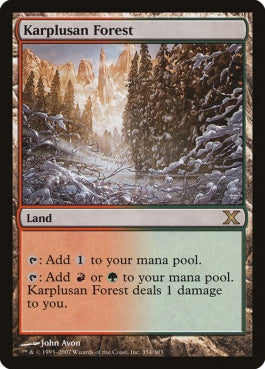 naokuroshop MTG [10E][354][土地][R][EN][カープルーザンの森/Karplusan Forest] NM