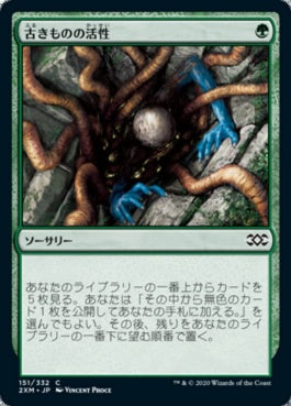 naokuroshop MTG [2XM][151][緑][C][JP][古きものの活性/Ancient Stirrings]（foil） NM