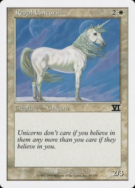 naokuroshop MTG [6ED][035][白][C][EN][皇帝一角獣/Regal Unicorn] NM