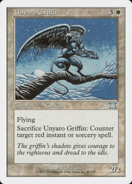 naokuroshop MTG [6ED][049][白][U][JP][ウンヤロ・グリフィン/Unyaro Griffin] NM