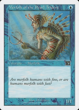 naokuroshop MTG [6ED][082][青][C][JP][真珠三叉矛の人魚/Merfolk of the Pearl Trident] NM