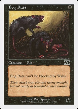 naokuroshop MTG [6ED][117][黒][C][JP][沼ネズミ/Bog Rats] NM