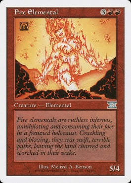 naokuroshop MTG [6ED][176][赤][U][EN][炎の精霊/Fire Elemental] NM