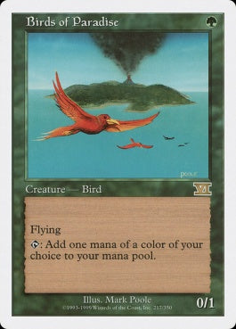 naokuroshop MTG [6ED][217][緑][R][EN][極楽鳥/Birds of Paradise] NM