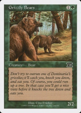 naokuroshop MTG [6ED][236][緑][C][JP][灰色熊/Grizzly Bears] NM