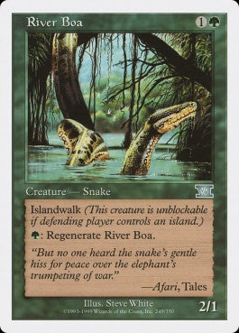 naokuroshop MTG [6ED][249][緑][U][JP][リバー・ボア/River Boa] NM