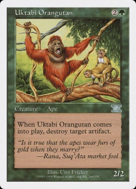 naokuroshop MTG [6ED][260][緑][U][EN][ウークタビー・オランウータン/Uktabi Orangutan] NM