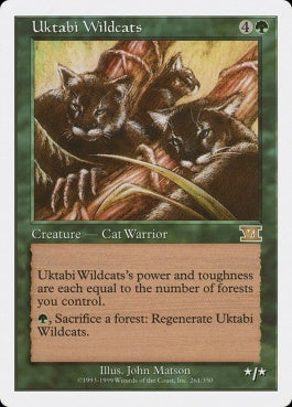 naokuroshop MTG [6ED][261][緑][R][JP][ウークタビー・ワイルドキャット/Uktabi Wildcats] NM