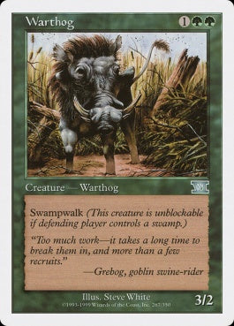 naokuroshop MTG [6ED][267][緑][U][EN][イボイノシシ/Warthog] NM