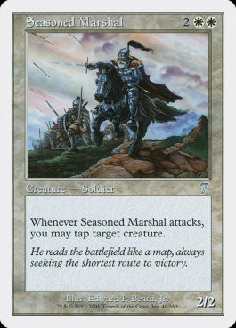 naokuroshop MTG [7ED][040][白][U][JP][歴戦の司令官/Seasoned Marshal] NM