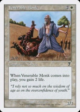 naokuroshop MTG [7ED][053][白][C][JP][ありがたい老修道士/Venerable Monk] NM