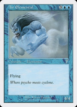 naokuroshop MTG [7ED][058][青][U][EN][大気の精霊/Air Elemental] NM