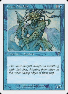 naokuroshop MTG [7ED][066][青][C][EN][珊瑚マーフォーク/Coral Merfolk] NM