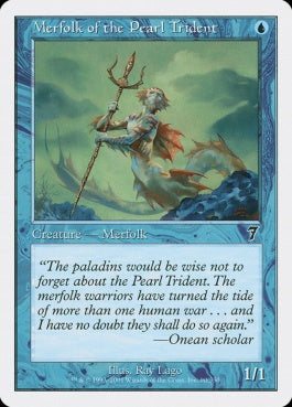 naokuroshop MTG [7ED][090][青][C][EN][真珠三叉矛の人魚/Merfolk of the Pearl Trident] NM