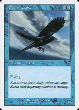 naokuroshop MTG [7ED][100][青][C][JP][嵐雲のカラス/Storm Crow] NM