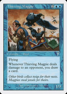 naokuroshop MTG [7ED][104][青][U][JP][泥棒カササギ/Thieving Magpie] NM