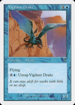 naokuroshop MTG [7ED][109][青][C][EN][用心深いドレイク/Vigilant Drake] NM