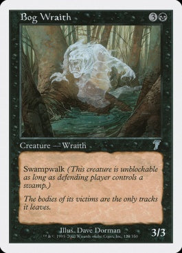 naokuroshop MTG [7ED][123][黒][U][EN][沼の悪霊/Bog Wraith] NM