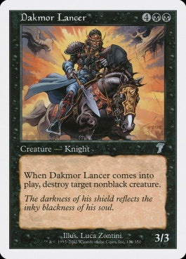 naokuroshop MTG [7ED][126][黒][U][EN][ダクムーアの槍騎兵/Dakmor Lancer] NM