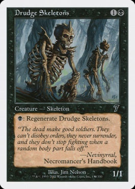 naokuroshop MTG [7ED][130][黒][C][EN][蠢く骸骨/Drudge Skeletons] NM