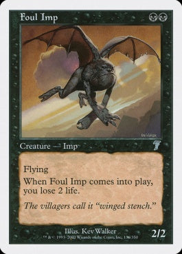 naokuroshop MTG [7ED][136][黒][U][EN][悪臭のインプ/Foul Imp] NM