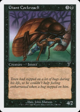 naokuroshop MTG [7ED][138][黒][C][EN][巨大ゴキブリ/Giant Cockroach] NM