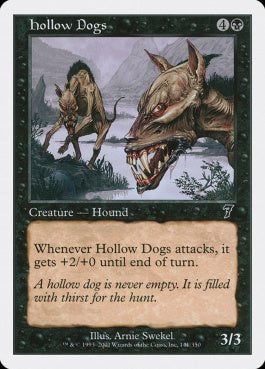 naokuroshop MTG [7ED][141][黒][C][JP][虚ろの犬/Hollow Dogs] NM