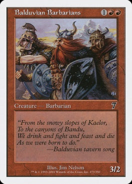 naokuroshop MTG [7ED][173][赤][C][EN][バルデュヴィアの蛮族/Balduvian Barbarians] NM