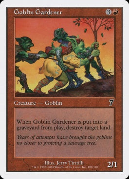 naokuroshop MTG [7ED][188][赤][C][EN][ゴブリンの庭師/Goblin Gardener] NM