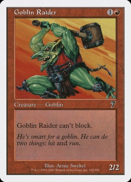 naokuroshop MTG [7ED][192][赤][C][EN][ゴブリンの略奪者/Goblin Raider] NM