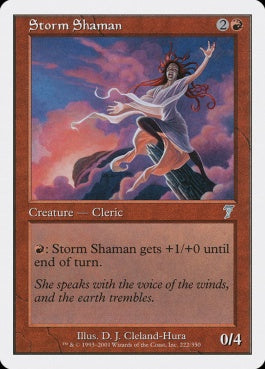 naokuroshop MTG [7ED][222][赤][U][JP][嵐のシャーマン/Storm Shaman] NM