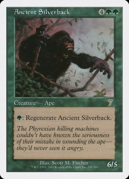 naokuroshop MTG [7ED][230][緑][R][JP][年経たシルバーバック/Ancient Silverback] NM