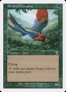 naokuroshop MTG [7ED][231][緑][R][JP][極楽鳥/Birds of Paradise] NM