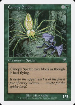 naokuroshop MTG [7ED][234][緑][C][EN][梢の蜘蛛/Canopy Spider] NM