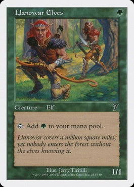 naokuroshop MTG [7ED][253][緑][C][EN][ラノワールのエルフ/Llanowar Elves] NM