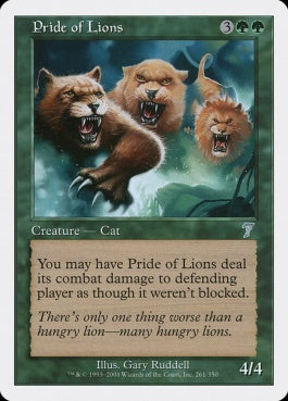 naokuroshop MTG [7ED][261][緑][U][EN][ライオンの群れ/Pride of Lions] NM