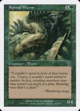 naokuroshop MTG [7ED][270][緑][C][JP][針刺ワーム/Spined Wurm] NM