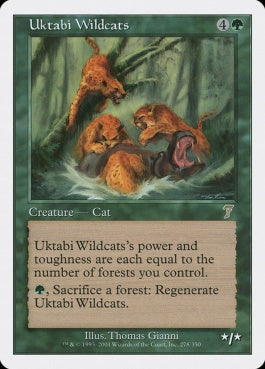 naokuroshop MTG [7ED][278][緑][R][EN][ウークタビー・ワイルドキャット/Uktabi Wildcats] NM