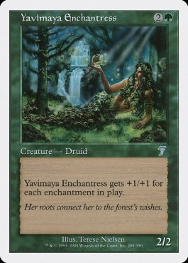 naokuroshop MTG [7ED][285][緑][U][EN][ヤヴィマヤの女魔術師/Yavimaya Enchantress] NM