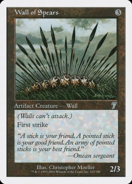 naokuroshop MTG [7ED][323][茶][U][EN][槍の壁/Wall of Spears] NM